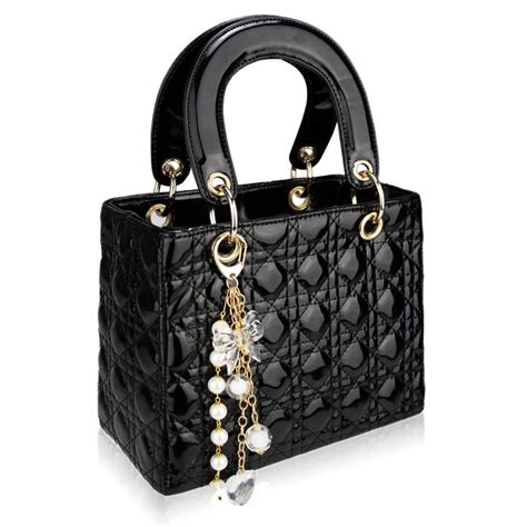 small black designer handbag